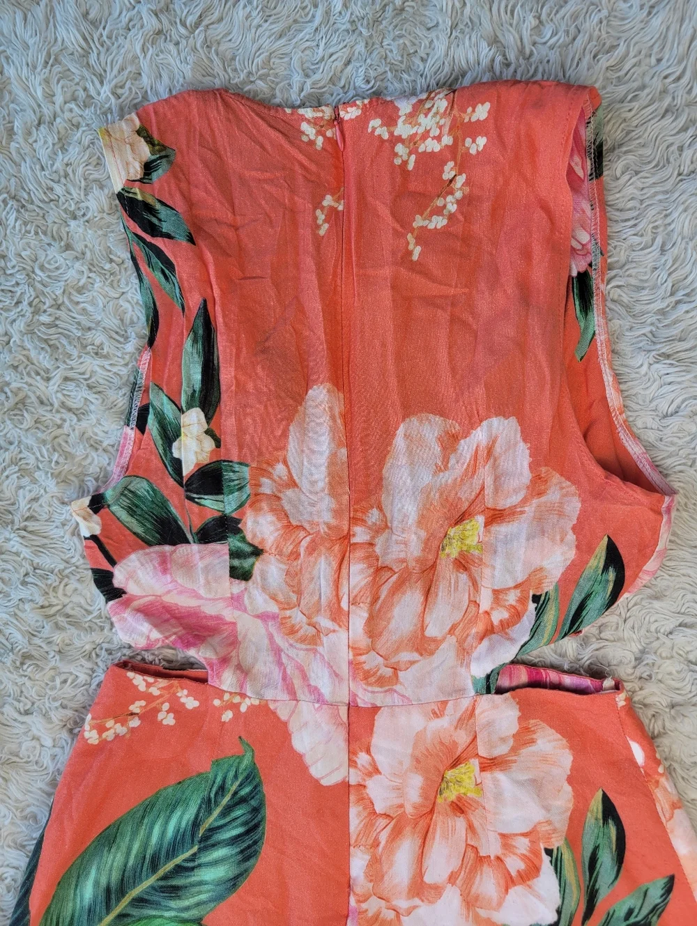 Farm Rio Floral Colorful Cut Out Dress High Low Size Small - Picture 7 of 10